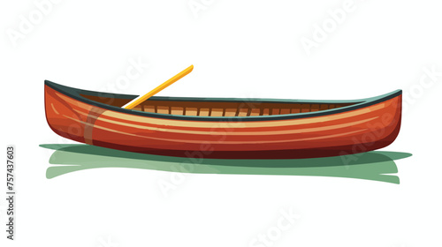 Canoe Boat Paddle Canoeing Element Flat Style