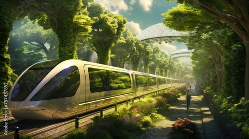 high-speed, magnetically powered transportation system. This technology has the potential to greatly reduce travel times between cities at high speeds.