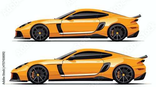 Car vector mockup. Isolated template of super car.