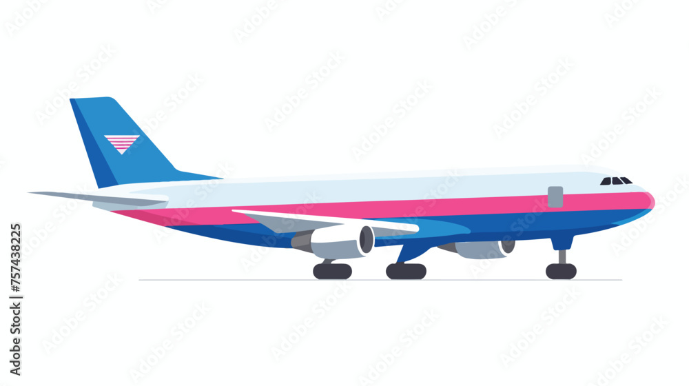 Cargo Plane vector icon. Style is flat bicolor pink
