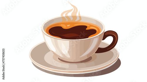 Cartoon coffee cup isolated on transparent background