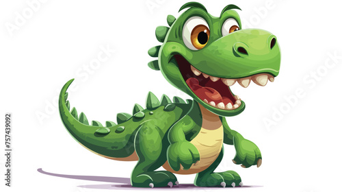 cartoon happy and funny dinosaur  tyrannosaurus