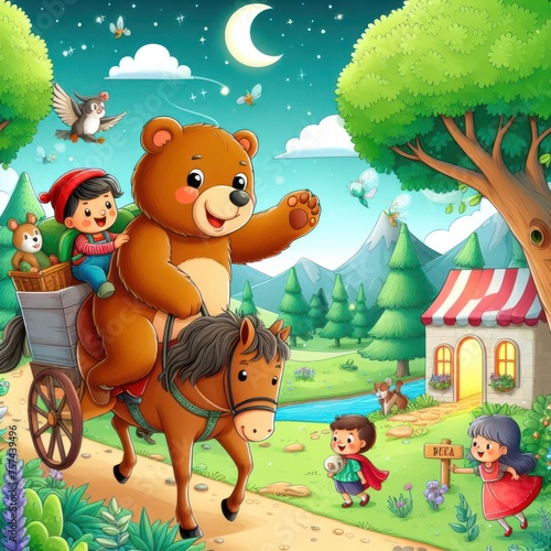 Children s book cover  nursery illustration