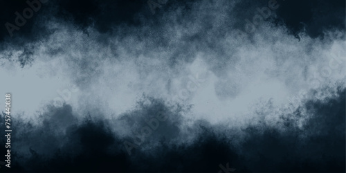 Navy blue smoke exploding horizontal texture design element mist or smog.background of smoke vape ice smoke vapour clouds or smoke dreaming portrait.texture overlays blurred photo. 