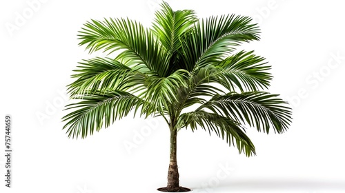palm tree isolated on white photo