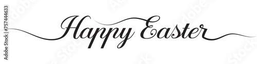 Happy easter letter calligraphy banner . EPS 10