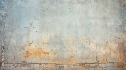 Vintage blue and rust-colored wall background with texture