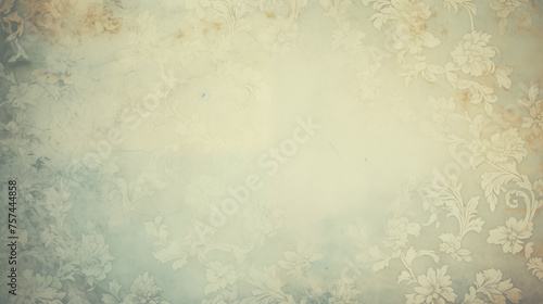 Old-fashioned floral background with ornate flower details