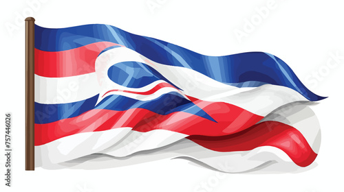 Costa Rica flag vector illustration on a white background