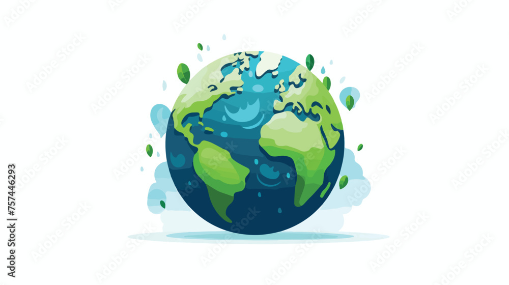 creative Vector planet Earth icon  flat vector