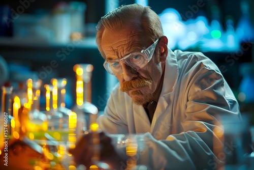 Scientist Crafting Heartplant Parts in Glowing Lab