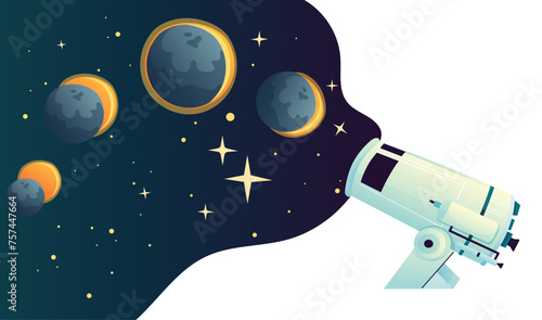 Solar eclipse background, solar eclipse cycle