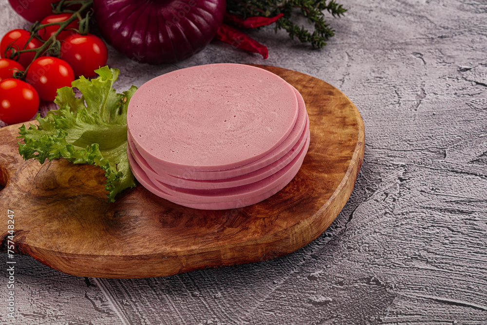 Boiled pork sliced sausage stack Boiled pork sliced sausage stack