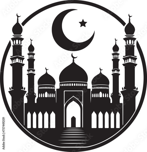The mosque Silhouette vector Illustration