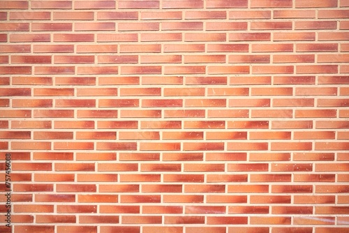 Uniform red brick wall with a clear repeating pattern and visible texture.