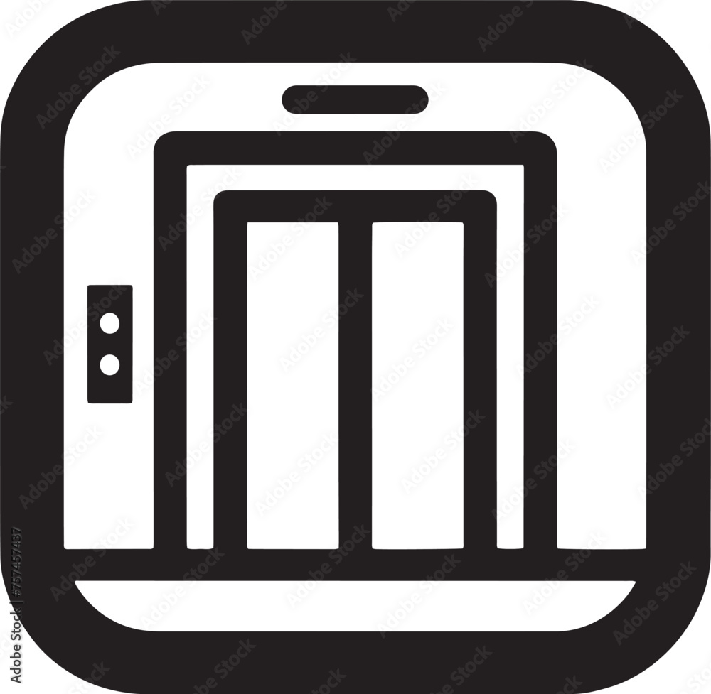 Minimalistic Elevator Icon Design Minimalistic Elevator Icon Design