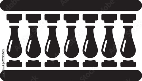 Stylized Balustrade Silhouette Vector