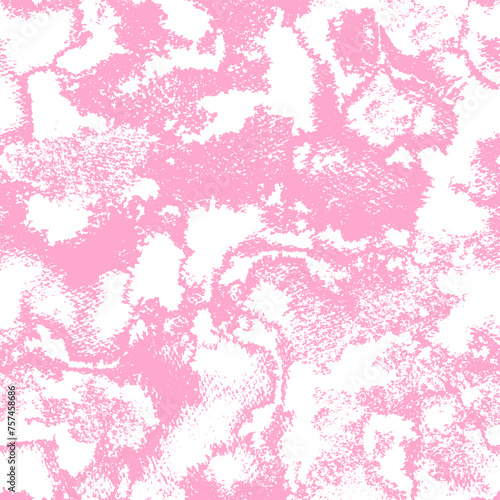 Dirty pink pattern. Grunge texture seamless background. Watercolor endless repeat backdrop. Vector tye die pattern.