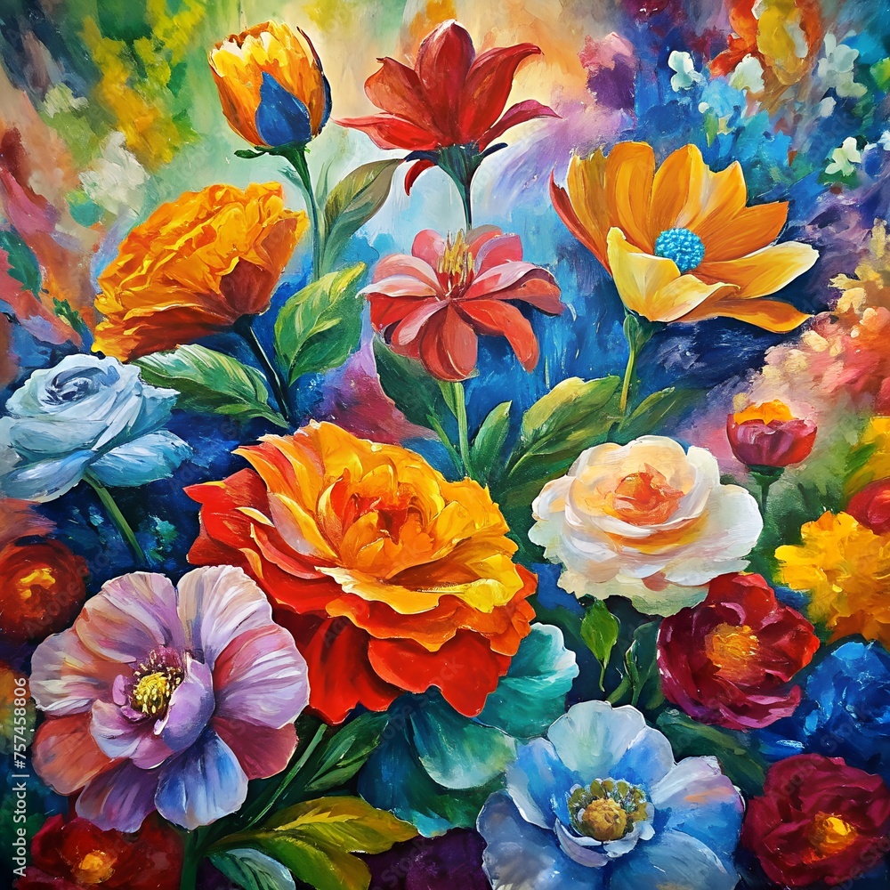 oil painting flowers

