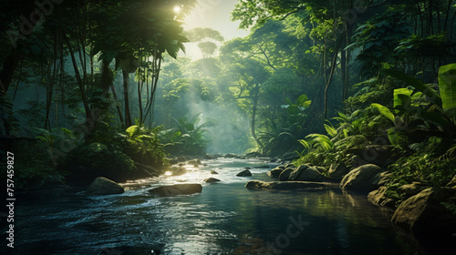 Pristine Rainforests  Flourishing with Lush Vegetation