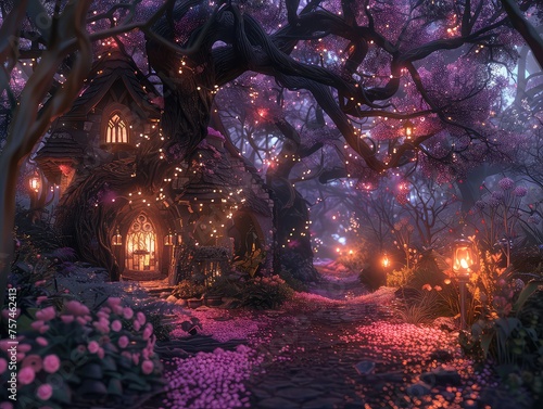 Enchanted Fairytale - Whimsical Delight - Magical Elements   Dreamy Scenes - Generate visuals that embody the fairy aesthetic  incorporating magical elements and dreamy scenes to create an enchanted