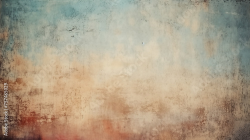 Vintage peeling paint wall background with warm color gradient