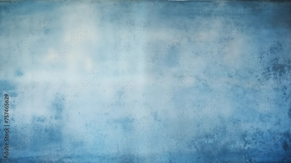 Blue texture of a plastered wall background pattern design. Blue watercolor background wallpaper. Raster bitmap digital illustration.