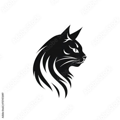 cat black logo illustration
