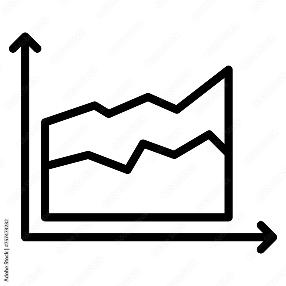 Area Chart Icon Element For Design Area Chart Icon Element For Design