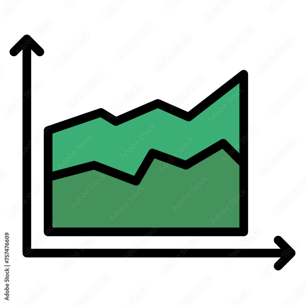 Area Chart Icon Element For Design Area Chart Icon Element For Design