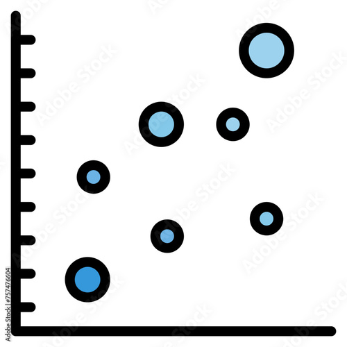 Scatter Plot Icon Element For Design