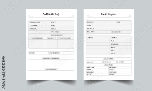 CAMPAIGN Brief & EMAIL Campaign Planner Template photo