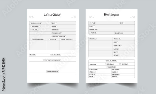 CAMPAIGN Brief & EMAIL Campaign Planner Template