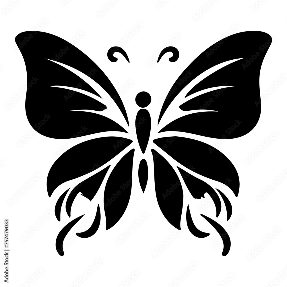 Obraz premium black and white butterfly tattoo