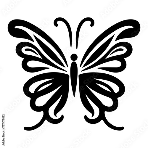 black and white butterfly tattoo