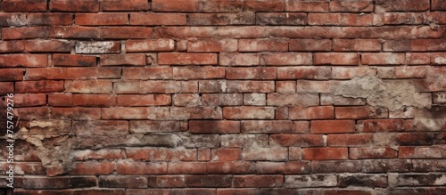 A closeup photo of a brown brick wall showcasing the intricate pattern of brickwork. The composite material gives a peachy hue  resembling wood grain