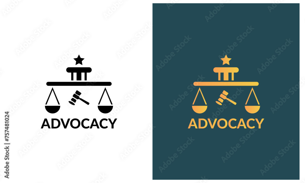 Professional symbol of legal expertise, integrity, and trustworthiness in a sleek vector illustration logo design.