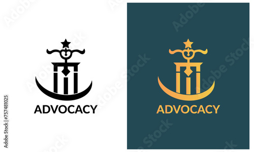 Noble icon embodying the principles of justice, integrity, and honor in a dignified vector illustration logo design.