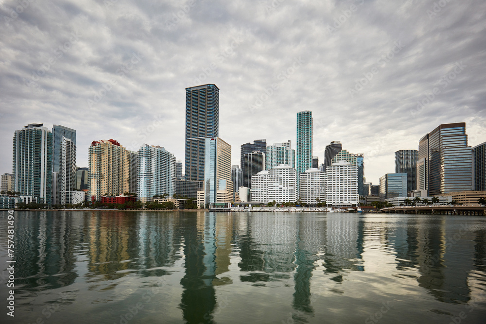 Cloudy Brickell: Downtown Miami Skyline (4K Ultra HD)