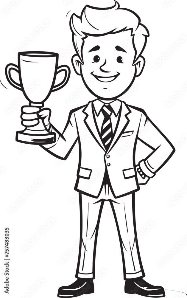 Success Champion Businessman with Trophy Vector Black Logo Icon Executive Triumph Trophy Holding Businessman Vector Black Logo Design Success Champion Businessman with Trophy Vector Black Logo Icon Executive Triumph Trophy Holding Businessman Vector Black Logo Design