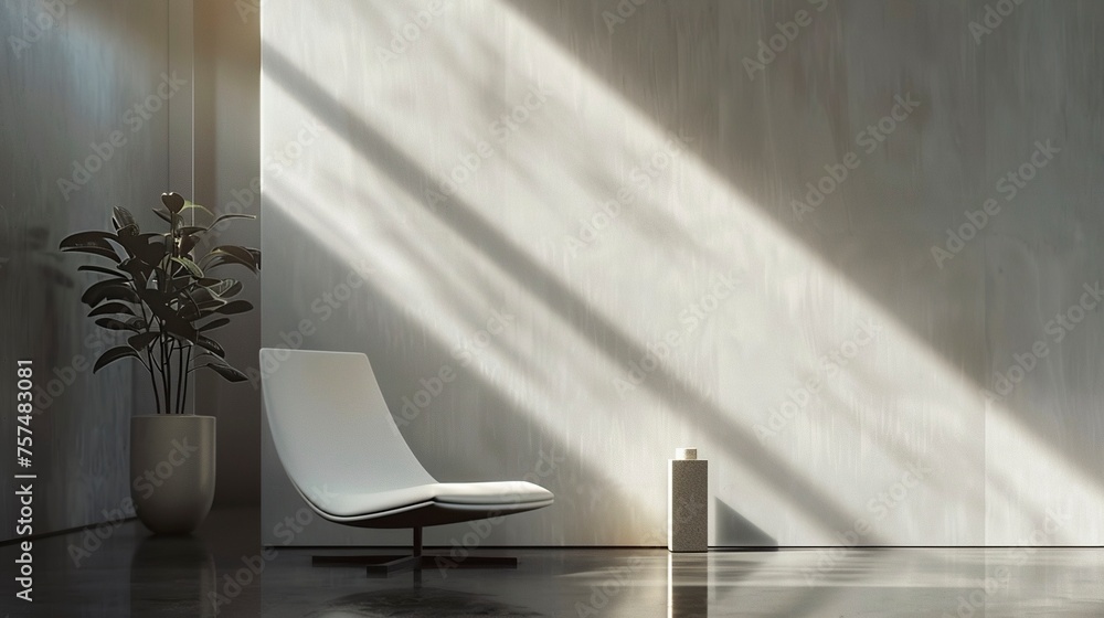 A serene and spacious room is bathed in natural white light, creating a bright and airy ambiance that promotes a sense of calm and tranquility A serene and spacious room is bathed in natural white light, creating a bright and airy ambiance that promotes a sense of calm and tranquility