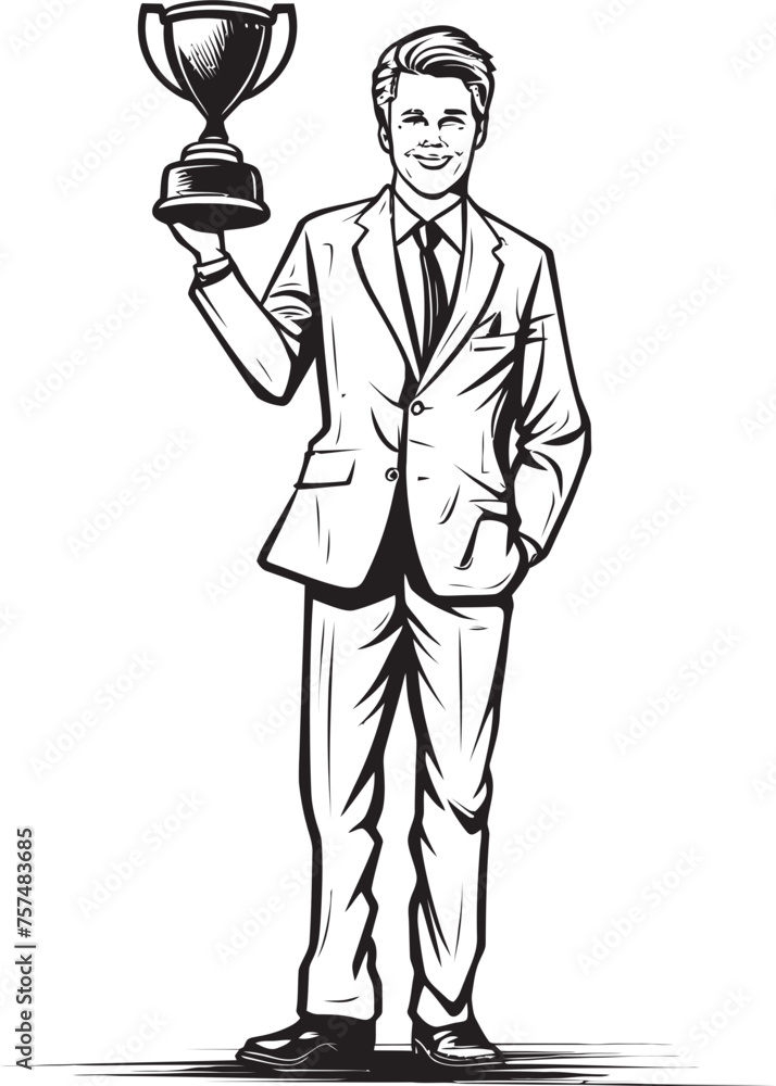 Executive Triumph Trophy Holding Businessman Vector Black Logo Icon Achievement Icon Businessman with Trophy Vector Black Logo Design Executive Triumph Trophy Holding Businessman Vector Black Logo Icon Achievement Icon Businessman with Trophy Vector Black Logo Design