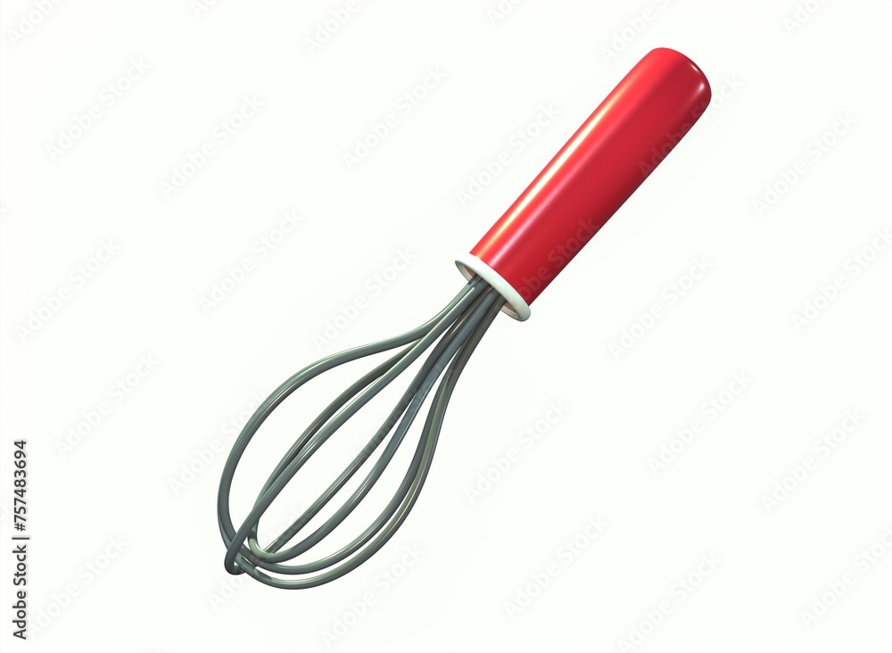 Fototapeta premium cartoon whisk on a white background 3d rendering