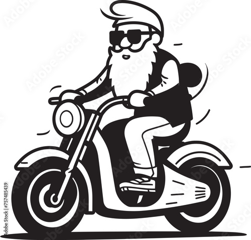 Cycle Explorer Cartoon Man Riding Bike Black Logo Design Riding Revelry Cartoon Man on Bike Vector Emblem Symbol