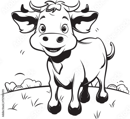 Moo tiful Moments Cartoon Cow Logo Icon Coloring Capers Cartoon Cow Vector Black Logo