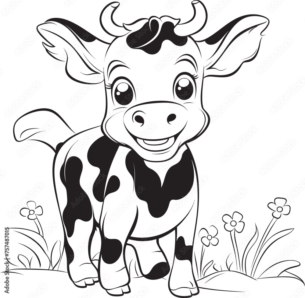 Playful Pals Cartoon Cow Coloring Icon Design Cartoon Cow Capers Coloring Page Black Logo Playful Pals Cartoon Cow Coloring Icon Design Cartoon Cow Capers Coloring Page Black Logo