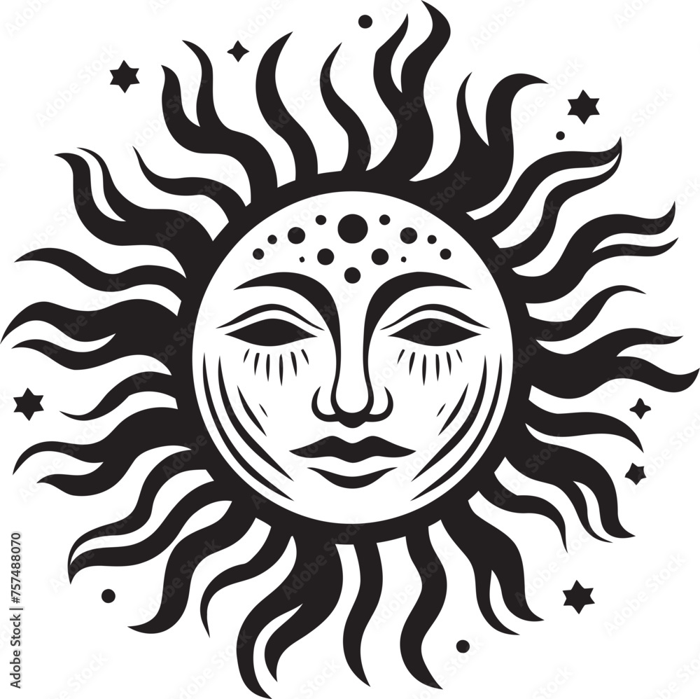 Beaming Brightness Cartoon Black Logo Design Sunshine Sparkle Hand Drawn Sun with Face Icon Emblem Beaming Brightness Cartoon Black Logo Design Sunshine Sparkle Hand Drawn Sun with Face Icon Emblem