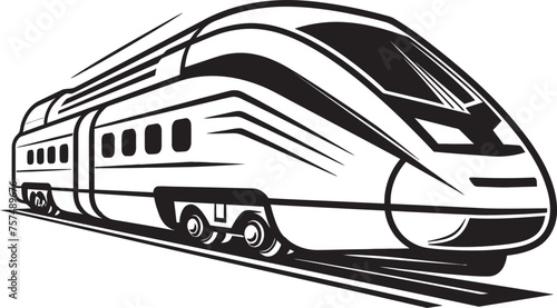 Whirlwind Express Vector Icon Design of Bullet Train Speedy Sprint Emblem of High Speed Bullet Train