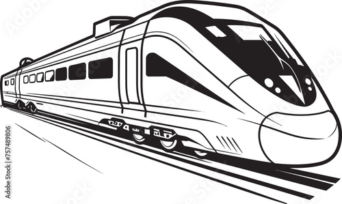 Sonic Speedster Vector Icon Design of Bullet Train Velocity Vista Emblem of High Speed Bullet Train