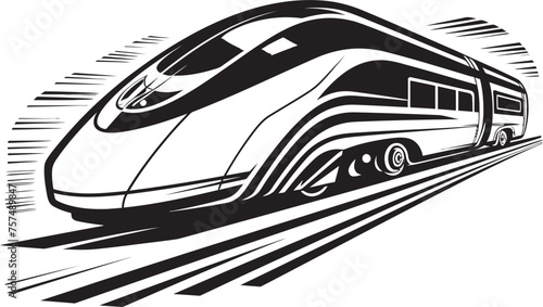 Sonic Speedster Vector Icon Design of Bullet Train Velocity Vista Emblem of High Speed Bullet Train